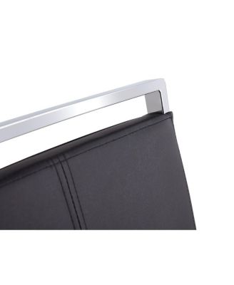 Modern Dining Chairs (Set of 4) - Black PU Leather