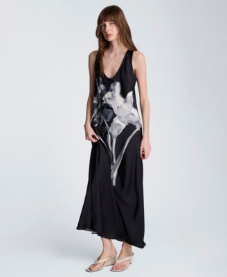 Women's Scoop Neck Long Slip Dress
