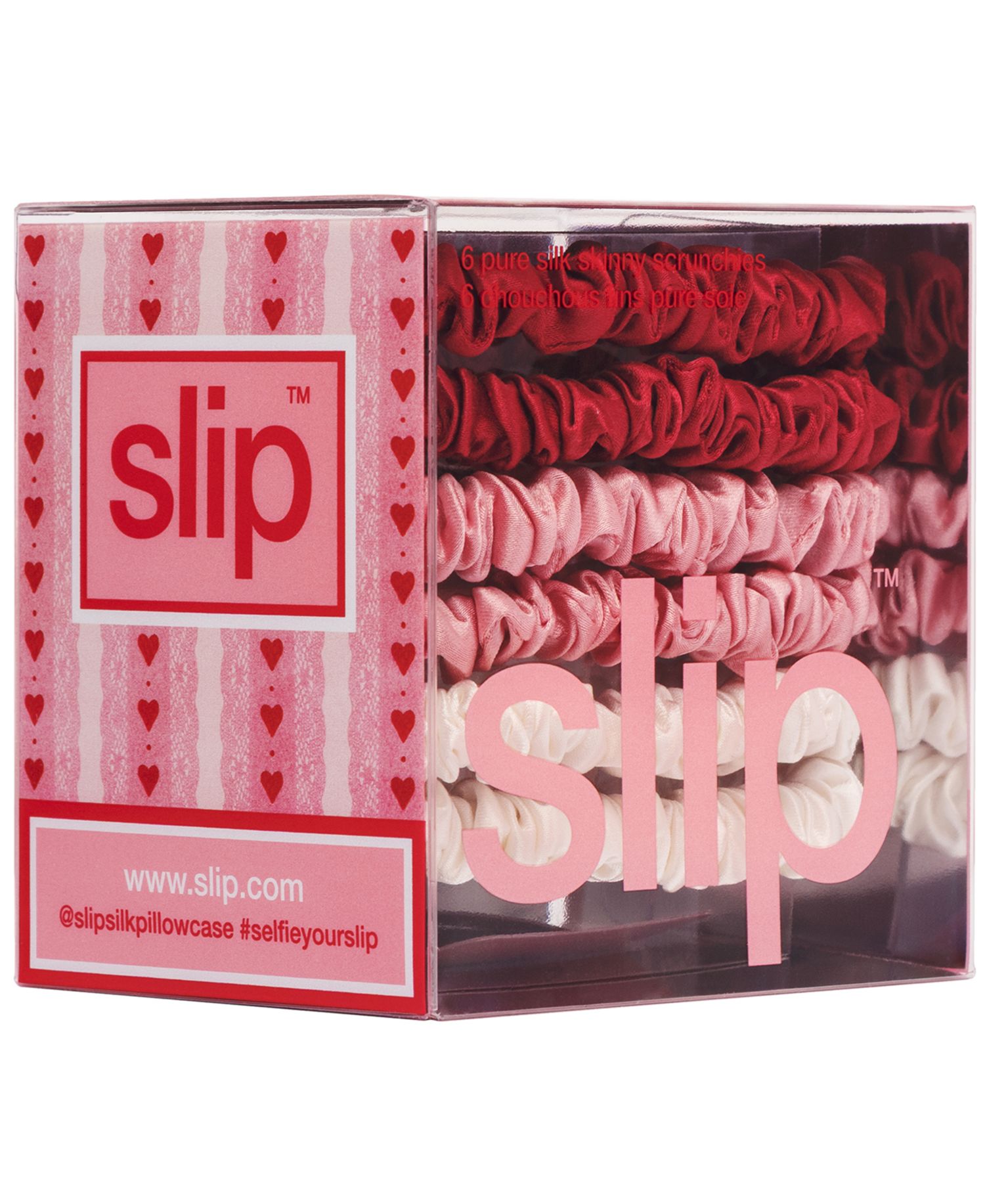 6-Pc. Sweeties Pure Silk Skinny Scrunchies