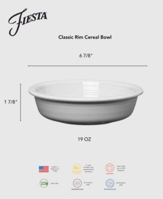 Linen Classic Rim Cereal Bowls, Set of 4