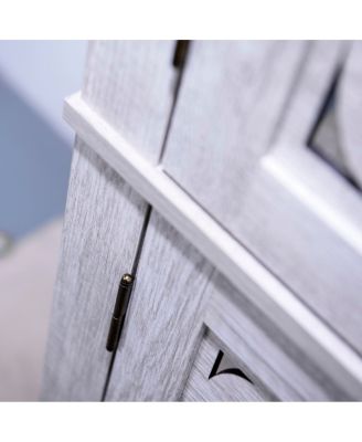 Streamdale 67.4"H 4-Door Mirrored Accent Storage Cabinet for Corner, Entryway, Living Room, Bedroom, Kitchen