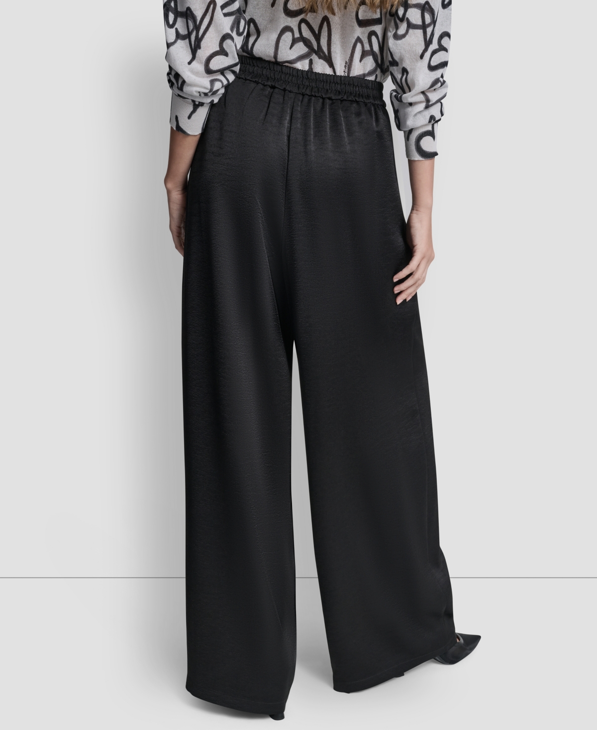 Dkny Women's Pleated Wide-Leg Pull-On Pants