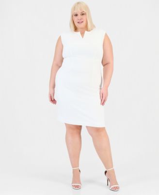 Plus Size Sleeveless Sheath Dress