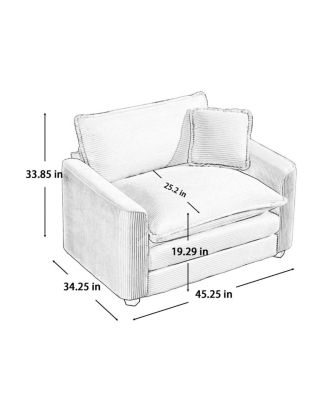 Warm & Cozy Green Corduroy Sofa Set with Soft Cushions & Pillows