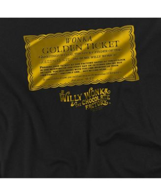 Men's Willy Wonka And The Chocolate Factory Golden Ticket T Shirt