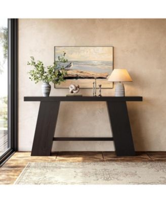 70.8-Inch Long Black Console Table for Entryway, Narrow Modern Sofa Table, Black