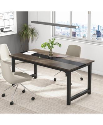 63” Executive Desk, Large Office Computer Desk with Thicken Frame, Modern Simple Workstation Business Furniture