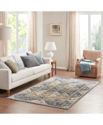 Tiled Border Area Rug 7'11"W x 10'L