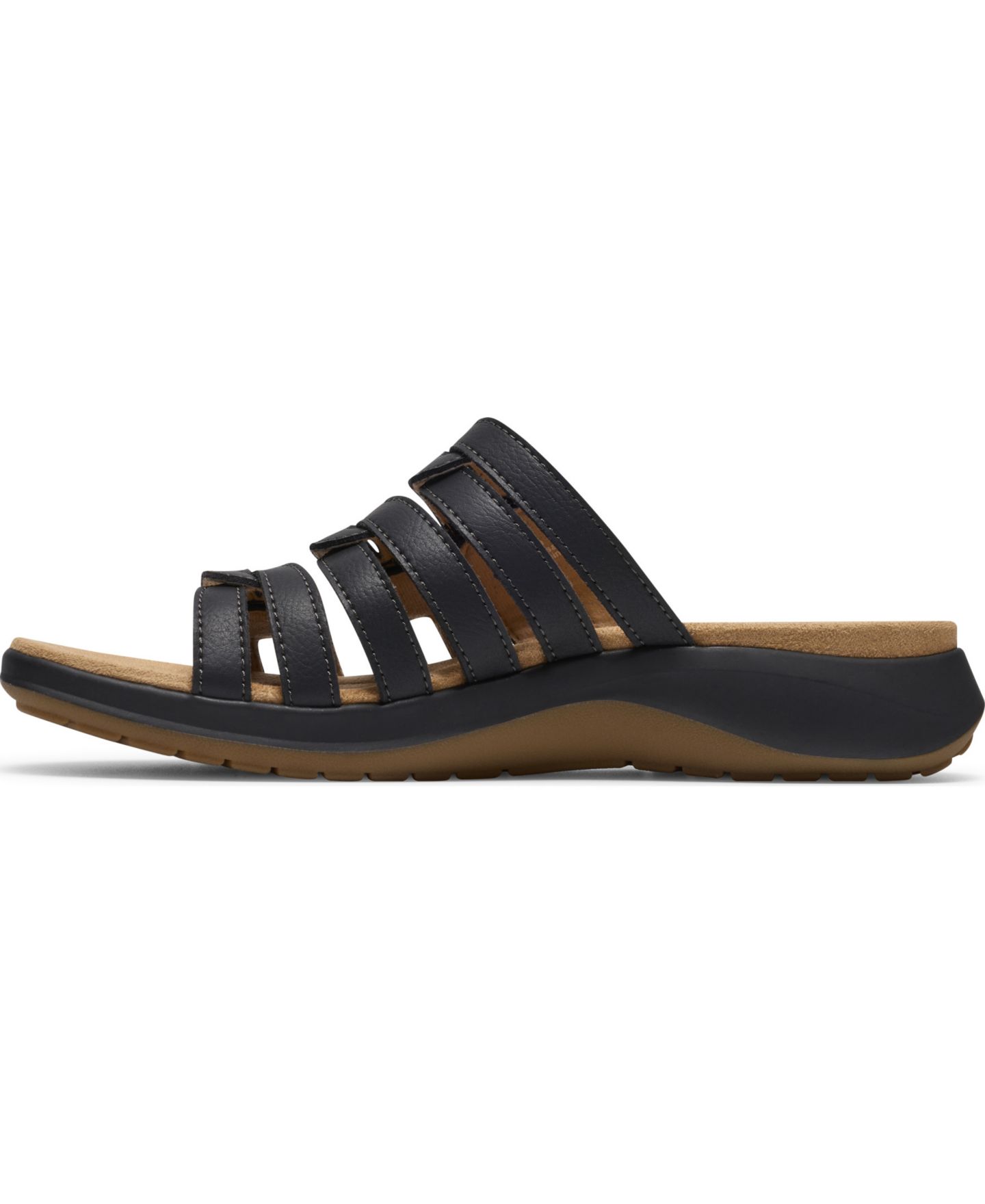 Женские сандалии Clarks Maelynn Abby Round Toe, цвет: Чёрный кожаный — фото 6