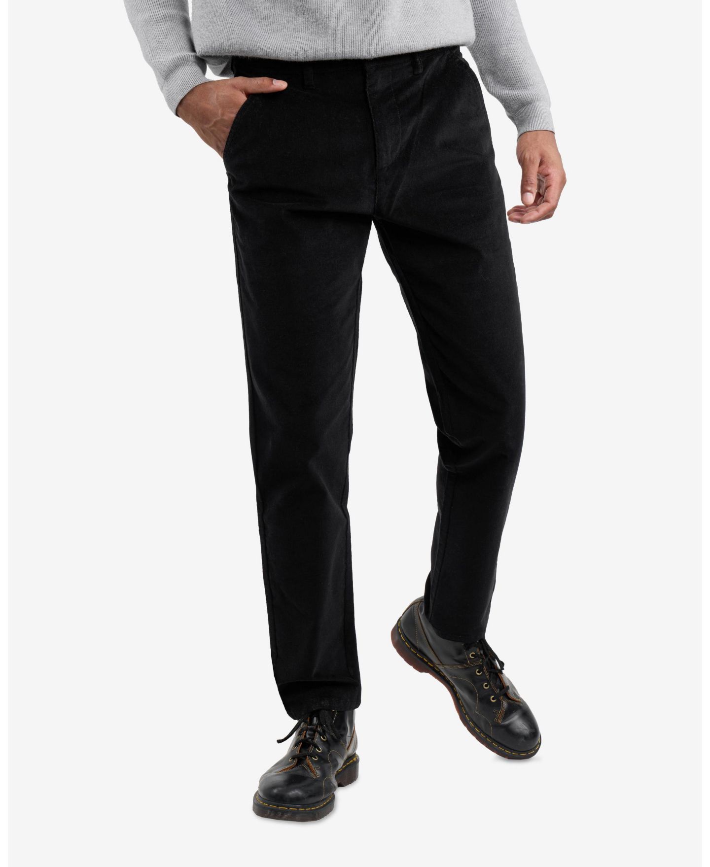 Мужские брюки SPRING + MERCER Slim Fit Corduroy, цвет: Чёрный — фото 5