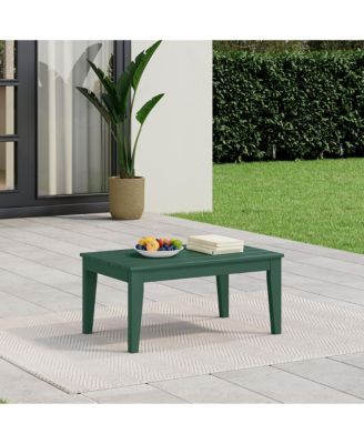 Low Outdoor HDPE Patio Rectangle Coffee Table