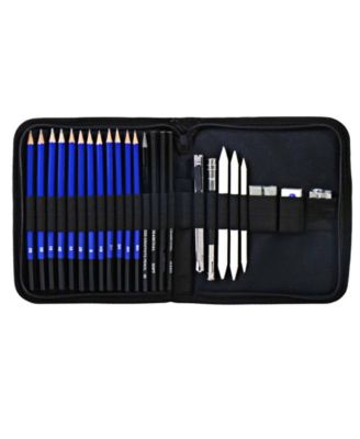 24PCS Sketching Pencils Set, Portable Zippered Travel Case, Pro Art Drawing Kit for Artists, Adults, Teens, Beginner and Kid