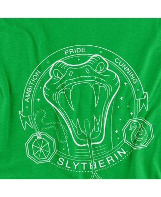 Men's Slytherin Line Art Badge T Shirt