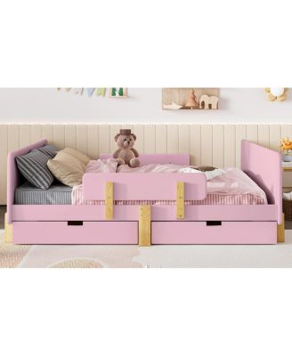 Platform Bed with Storage, Solid Wood Frame, No Box Spring Needed