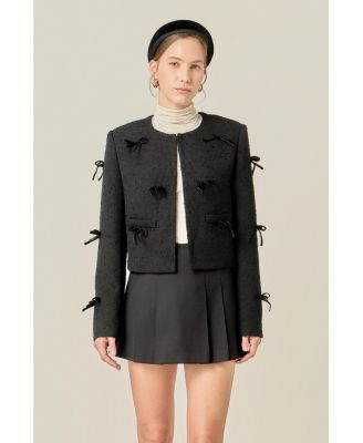 Women's Woven Bow Jacket