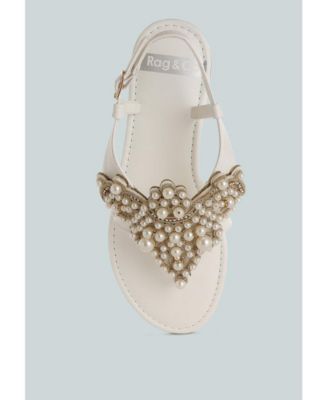 Womens Nayasa Pn Buckle Pearls Flats