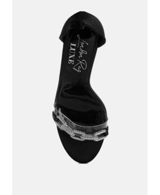 Womens Rabenda Rhinestones Chain Stiletto Heels