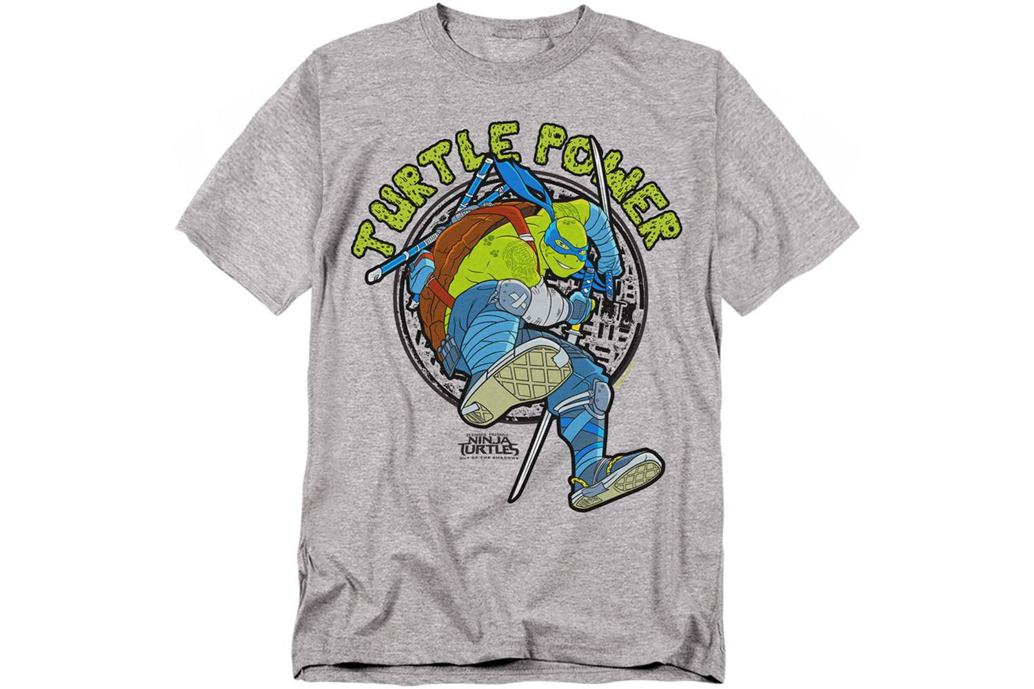 Men's Out Of The Shadows Leonardo Turtle Power T Shirt