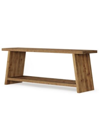 Solid Wood TV Stand, 63-Inch Farmhouse Media Console for 55-65 inch TV,Entertainment Center, Brown