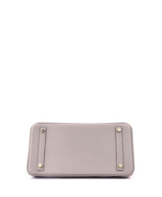 Birkin 30 Handbag Grey Novillo with Gold Hardware