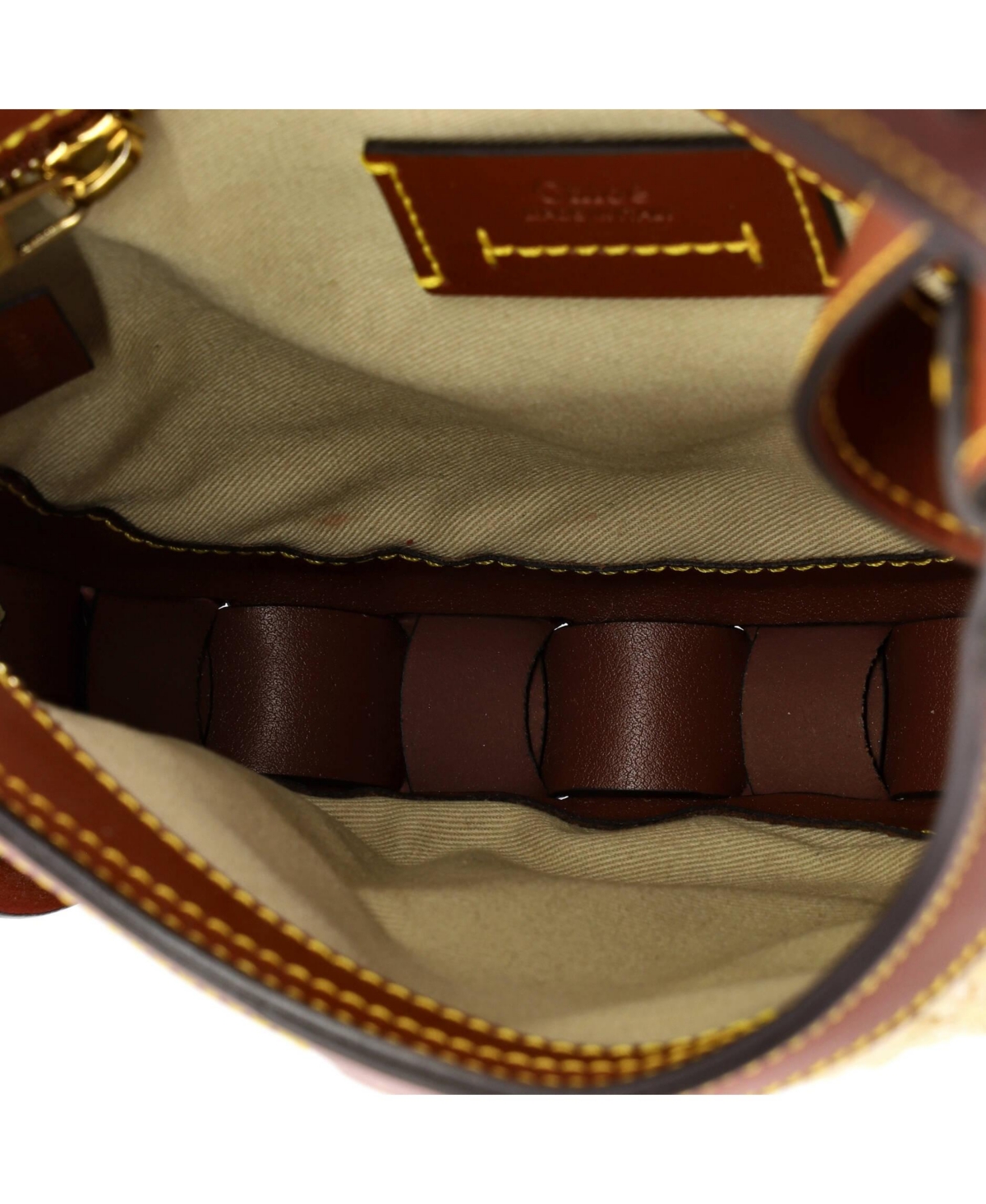 Pre-Owned Chloe Small Darryl Hobo Raffia and Leather