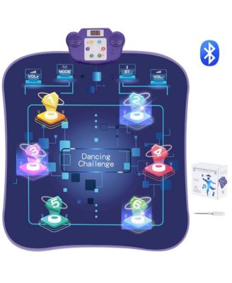 Dance Mat, 6-Button Dance Mixer Rhythm Step Play Mat, Electronic Dance Pad with Wireless Bluetooth