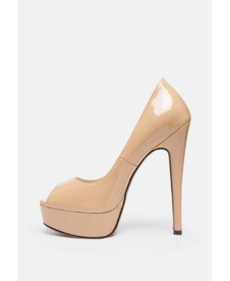 BRIELLE Womens Peep Toe Stiletto Pump