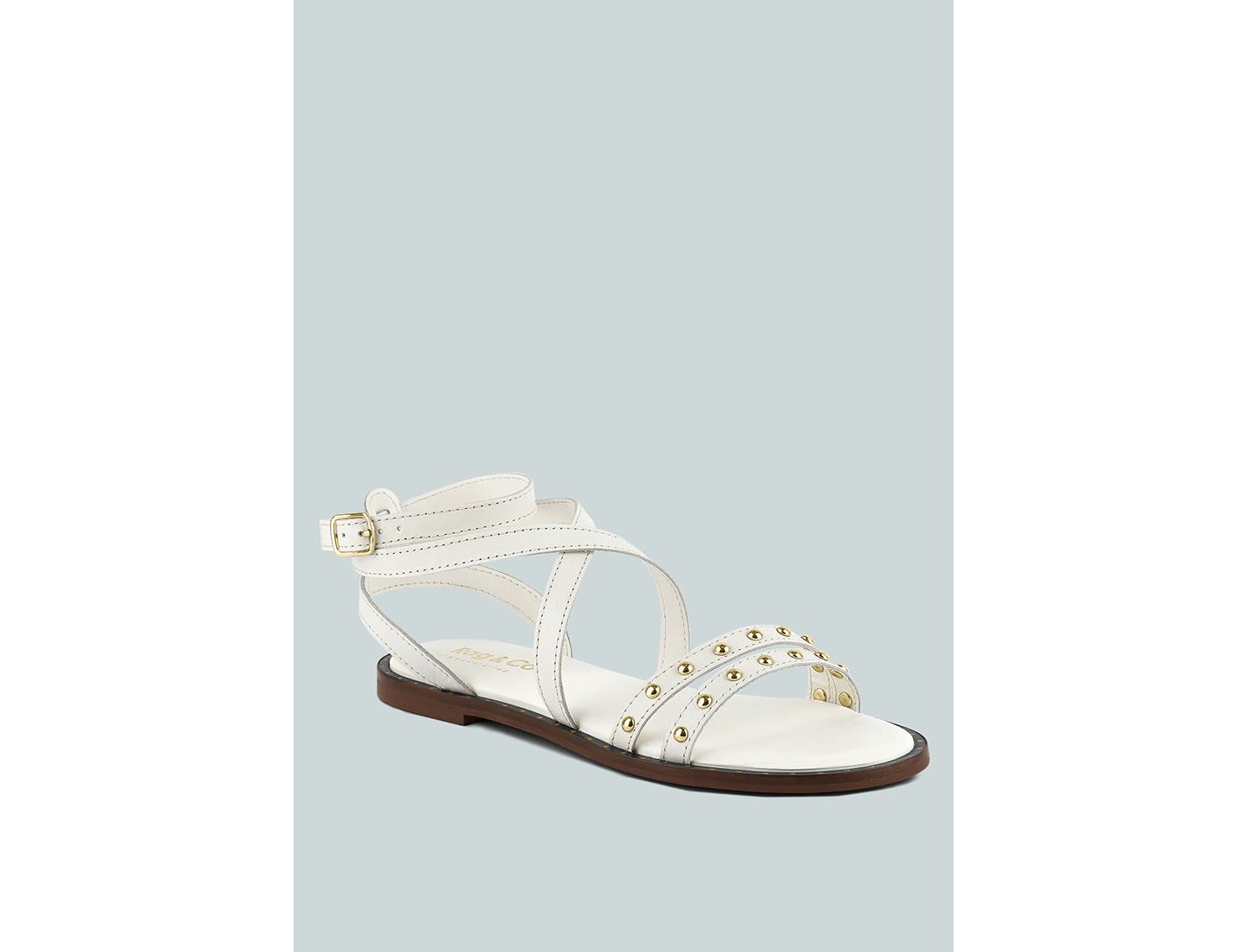 Женские сандалии Rag & Co Corriane Studs Embellishment Strappy, цвет: Белый — фото 5
