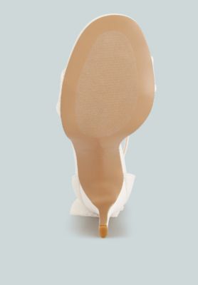 Women's Delancy Bow Detail Lace Stiletto Sandals