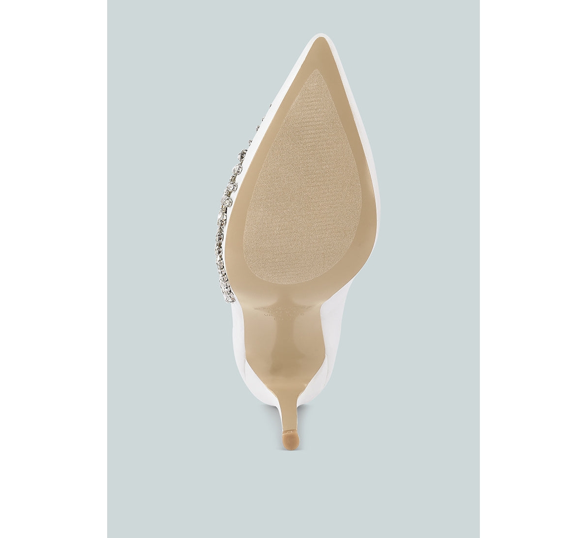 Rhinestones Embellished Satin Stiletto Pumps Women