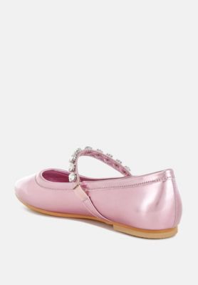 Womens Gloxinia Metallic Mary Jane Ballerinas