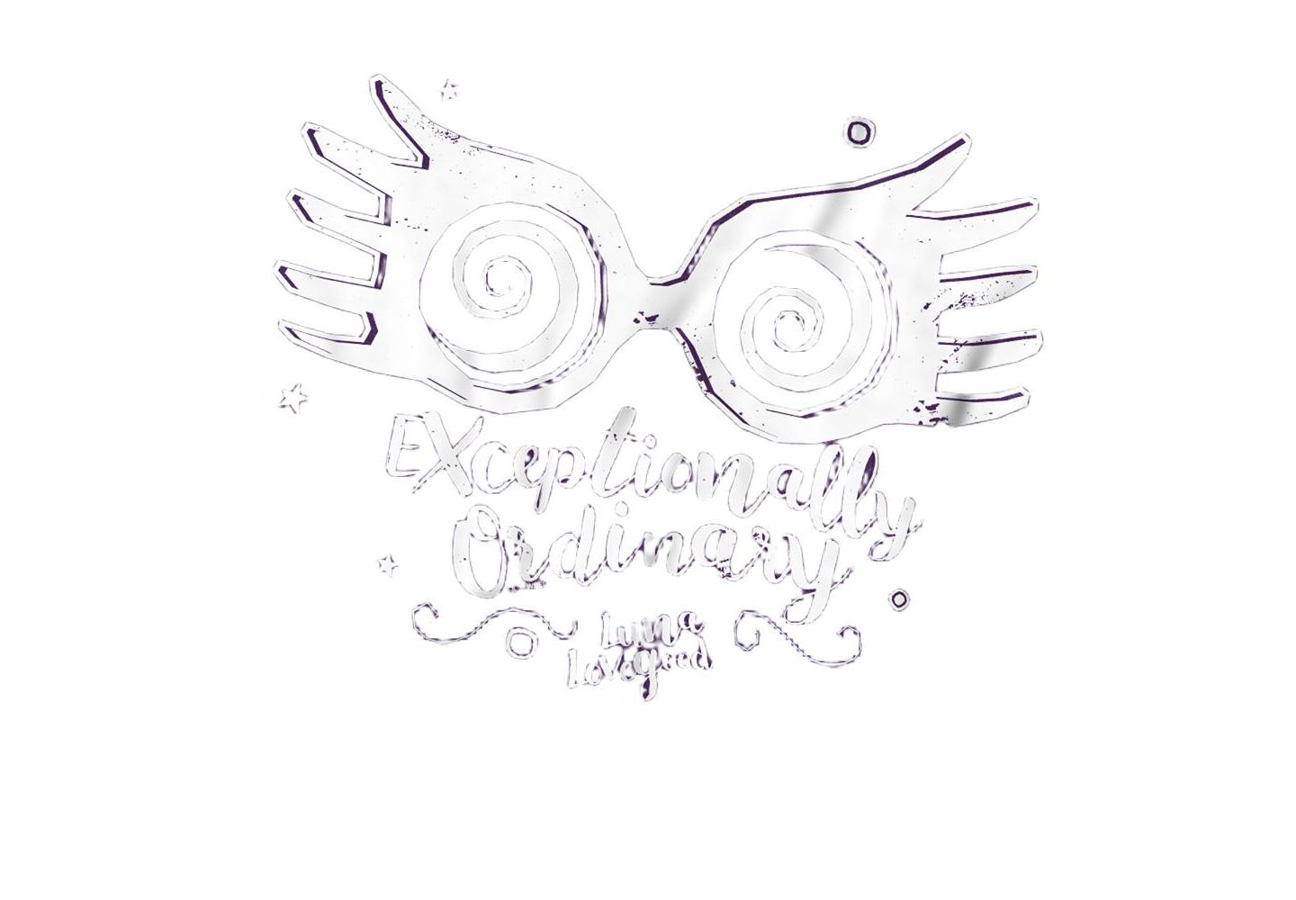 Мужская футболка Harry Potter Luna Lovegood Exceptionally Ordinary, цвет: Фиолетовый — фото 2