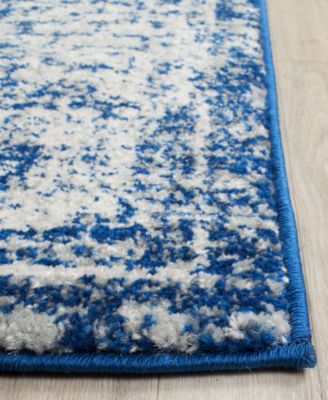  Evoke EVK270A Navy/Ivory 5'1" x 7'6" Area Rug