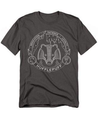 Men's Hufflepuff Line Art Badge T Shirt