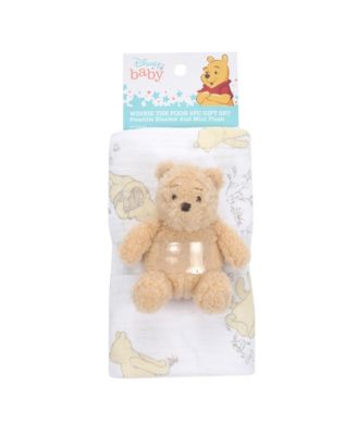 Baby Disney Winnie the Pooh Swaddle Blanket & Plush Toy Gift Set