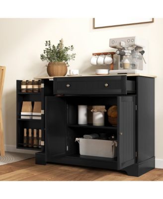 41" Sideboard Buffet Cabinet with Storage Drawer, Adjustable Shelf,