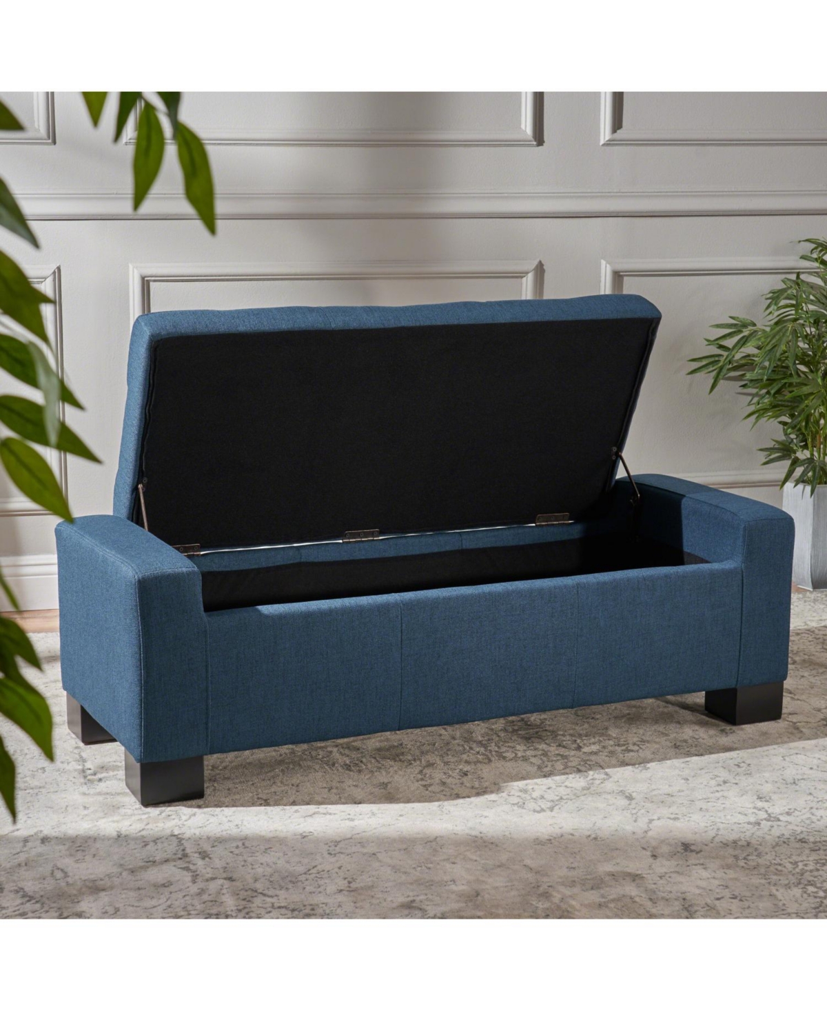 Streamdale Furniture Lawton Fabric Storage Ottoman Contemporary Style With Ample Storage