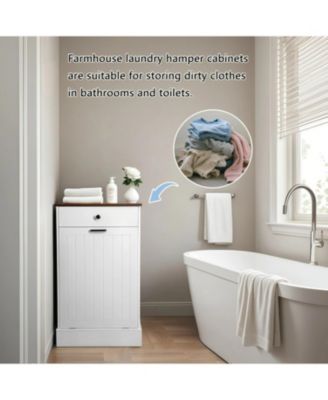 Tilt Out Trash Can Cabinet with Drawer