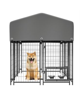  Dog Crate with Double Lock & Rotating Feeder
