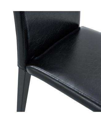 Minimalist PU Leather Dining Chair with Metal Legs