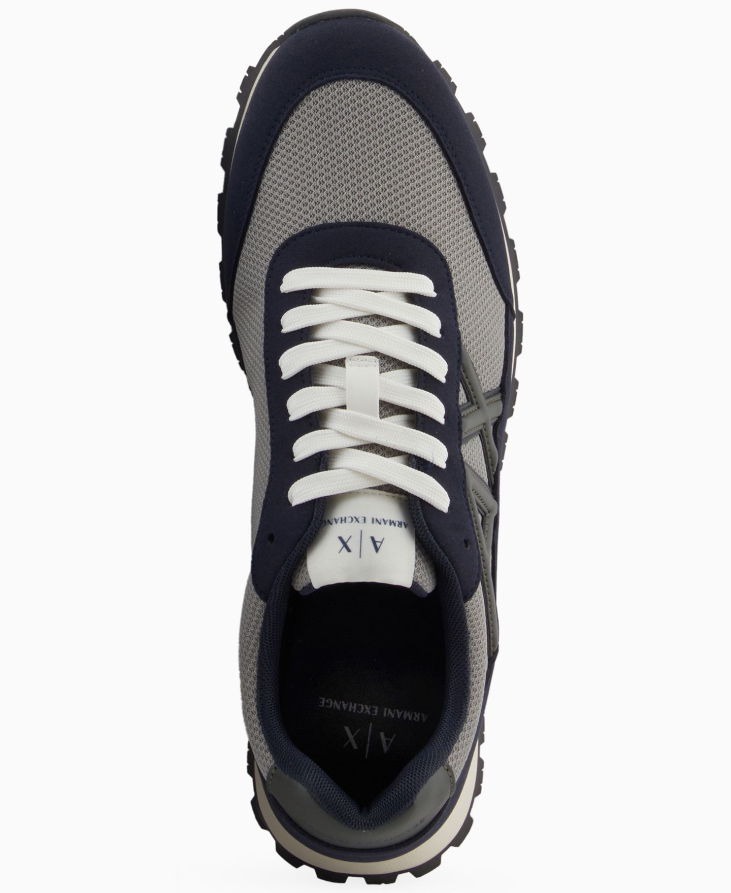 Мужские кроссовки A|X Armani Exchange Drop Lace-Up, цвет: Чёрный / Молочный белый — фото 4