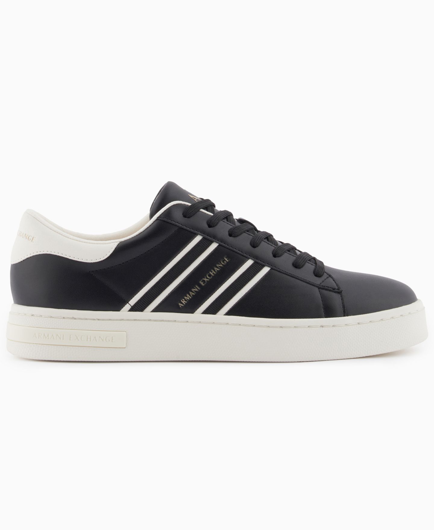 Мужские кроссовки A|X Armani Exchange London Lace-Up, цвет: Чёрный / Молочный белый — фото 2