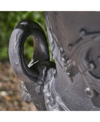 Romanesque Black Concrete Planter Durable and Stylish