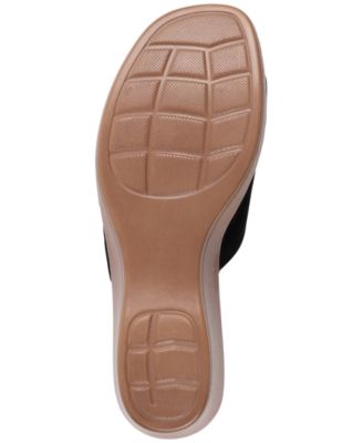 Women's Jenna Floral Slip-On Wedge Sandals