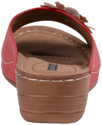 Women's Clover Flower Rosette Comfort Slip-On Sandals