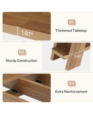 70.9" Extra Long Console Table with Storage, 3-Tier Narrow Wooden Sofa Table Behind The Couch, Farmhouse Entry Foyer Table