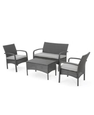 Cordoba Brown PE Rattan 4-Piece Outdoor Chat Set