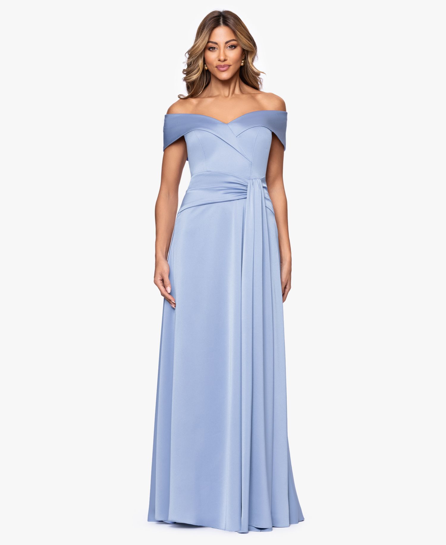 Petite Off-The-Shoulder Gown