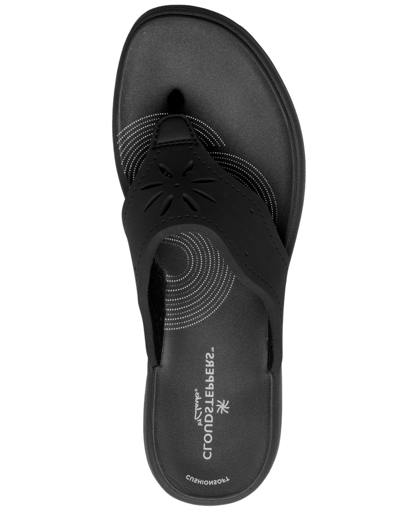 Женские сандалии Clarks Cloudsteppers Drift Daisy Slip-On, цвет: Чёрный — фото 4