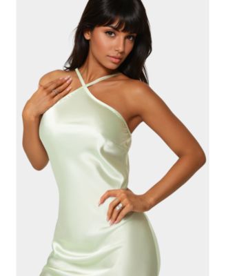 Women's Halter Neck Satin Gown